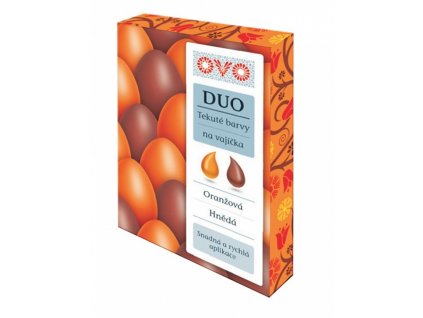 OVO Duo tekuté potravinářské barvivo, oranžová a hnědá, 2 × 20 ml