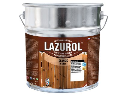 Lazurol Classic S1023 tenkovrstvá lazura na dřevo s obsahem olejů, 020 kaštan, 9 l
