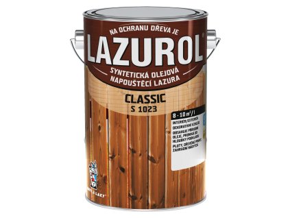 Lazurol Classic S1023 tenkovrstvá lazura na dřevo s obsahem olejů, 025 sipo, 4 l