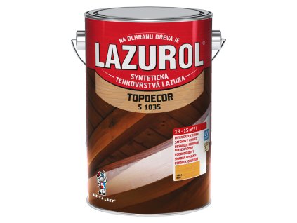 Lazurol Topdecor S1035 tenkovrstvá lazura na dřevo T064 buk, 4,5 l