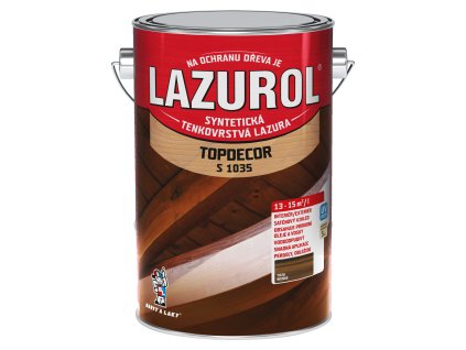 Lazurol Topdecor S1035 tenkovrstvá lazura na dřevo T026 wenge, 4,5 l