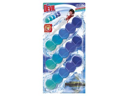 Dr. Devil WC Bicolor 5ball polar aqua závěsný WC blok, 3× 35 g