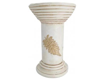 Dekorace MagicHome, podstavec vysoký, krémový, keramika, 25,5x25,5x41 cm