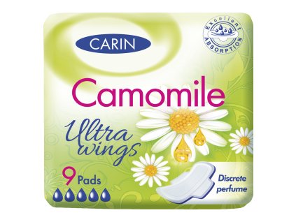 Carin Ultra Wings Kamille dámské vložky, 9 ks