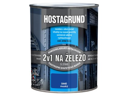 Hostagrund 2v1 S2160 základní i vrchní barva na kov, 0440 modrá, 600 ml