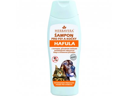 Herbavera Hafula, šampon pro psy a kočky, antiparazitní s konopím, 250 ml