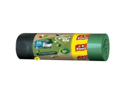 Fino Green Life 35l PE pytle na odpad, 25 µ, 53×60 cm, recyklované, zatahovací 15 ks