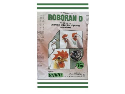 Roboran D přísada do krmiva pro slepice, kuřata, krůty, perličky, kachny a husy, 1 kg