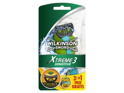 Wilkinson Sword Xtreme3 Sensitive jednorázový holící strojek, 4 ks