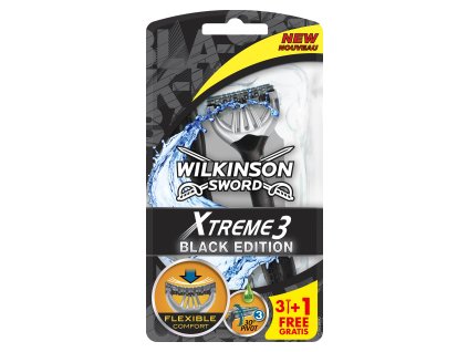 882349 wilkinson xtreme3 black jenorazovy holici strojek 3 plus 1 zdarma