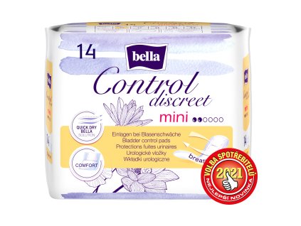 Bella Control Discreet Mini Inkontinenční vložky, 14ks