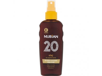 Nubian OF 20 Sprej olej na opalování, 150 ml