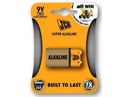 JCB SUPER alkalická baterie 6LR61/9V