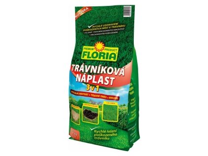 Floria 3v1 trávníková náplast, substrát + travní směs + hnojivo, 1 kg