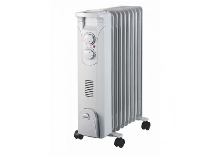 Olejový radiátor 2000W, ventilátor 400W, 9 žeber