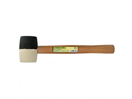Kladivo STREND Pro HM232 910 g, pryžové, BlackWhiteHead, dřevěná rukojeť