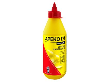 APEKO D1 lepidlo na dřevo, papír, kůži s aplikátorem, 250 g