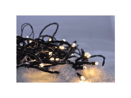Solight LED venkovní vánoční řetěz, 400 LED, 20m, přívod 5m, 8 funkcí, IP44, teplá bílá