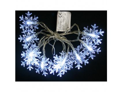 Vánoční řetěz MagicHome SnowFlake, 90 cm, 10xLED studená bílá