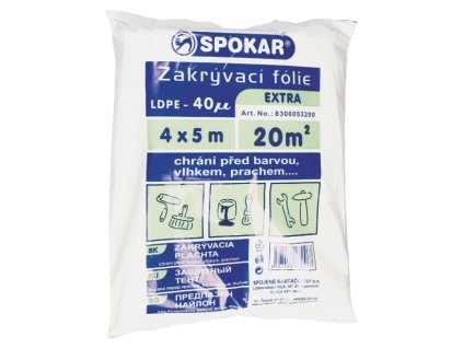 Spokar Hobby zakrývací fólie na malování, 40 µ, 20 m2, 4 × 5 m