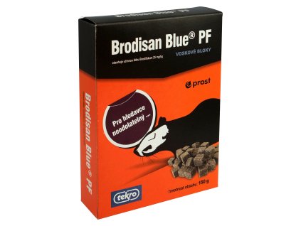 Brodisan Blue PF voskové bloky k hubení hlodavců, 150 g