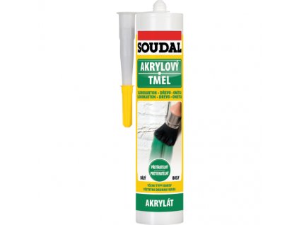 Soudal akrylový těsnící tmel, přetíratelný, bílý, 300 ml