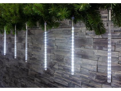 Řetěz MagicHome Vánoce 24 rampouchů, 720 LED studená bílá, vodopád efekt, 7,5x0,3 m