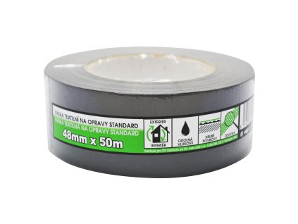566118 paska textilni na opravy standrad cerna 50mx48mm