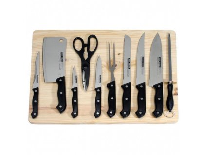 10 dílná sada nožů s dřevěným prkénkem SSW TOMATO