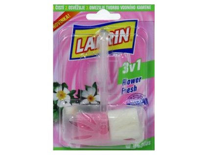 Larrin Plus 3v1 Flower Fresh WC blok včetně držáku, vůně květin, 40 g