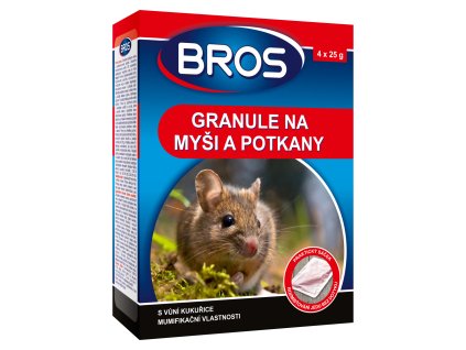 Bros granulát proti myším a potkanům, 140 g