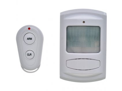 GSM Alarm, pohybový senzor, dálkový ovladač, bílý