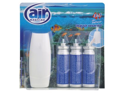 Air Menline Aqua World osvěžovač vzduchu strojek a náplň 3× 15 ml