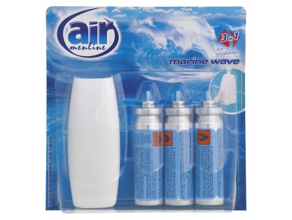 Air Menline Marine Wave osvěžovač vzduchu strojek a náplň 3× 15 ml