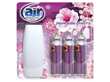 Air Menline Japanese Cherry osvěžovač vzduchu strojek a náplň 3× 15 ml