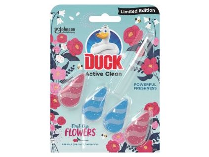 Duck Active Clean First Kiss Flowers WC blok, 38,6 g