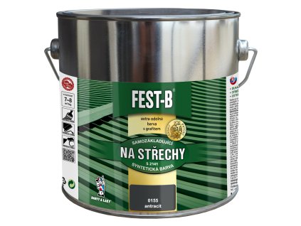 FEST-B S2141, antikorozní nátěr na železo, 0155 antracit, 2,5 kg