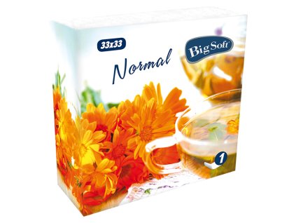 Big Soft Normal klasické bílé ubrousky 33x33 cm 100 ks