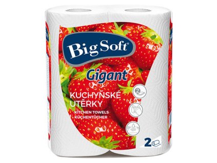Big Soft Gigant Kuchyňské papírové utěrky, 2vrstvé, 80 útržků, 2ks