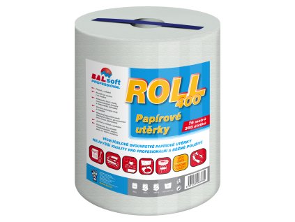 BALsoft Roll 400 Papírové utěrky 2vrstvé, 76 m, 388 útržků