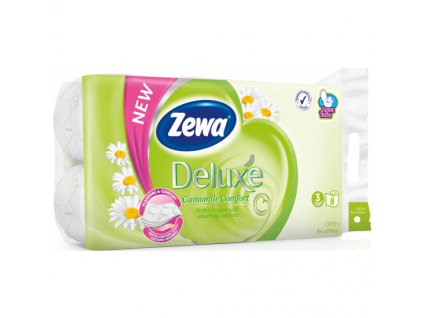 Zewa Deluxe Camomile Comfort 3vrstvý toaletní papír, 8 rolí