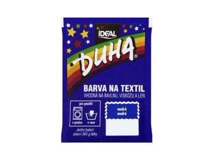 Ideal Duha modrá, barva na textil na bavlnu, viskozu a len, na 300 g látky, 15 g