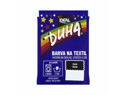 Ideal Duha černá, barva na textil na bavlnu, viskozu a len, na 300 g látky, 15 g