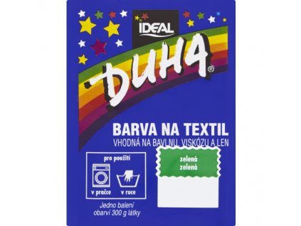 Ideal Duha zelená, barva na textil na bavlnu, viskozu a len, na 300 g látky, 15 g