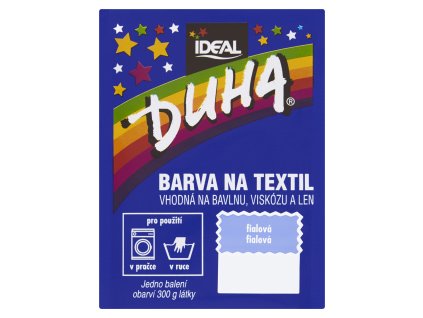 Ideal Duha fialová, barva na textil na bavlnu, viskozu a len, na 300 g látky, 15 g