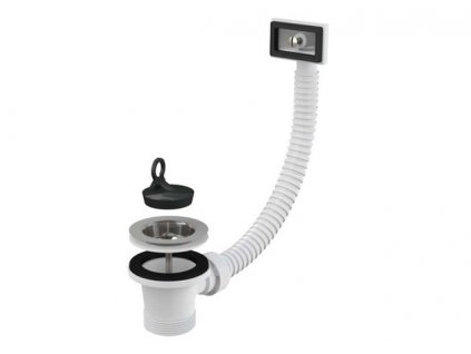 Pileta dřezová 6/4 nerezovou mřížkou pr.70 mm a flexi přepadem