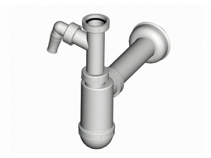 Sifon umyvadlový průměr 40mm, s přípojkou a převlečnou maticí 5/4 - bez pilety
