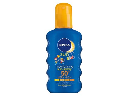 Nivea Sun Kids OF 50+ Protect & Play dětský barevný sprej na opalování, 200 ml