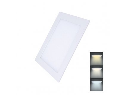 Solight LED mini panel CCT, podhledový, 18W, 1530lm, 3000K, 4000K, 6000K, čtvercový