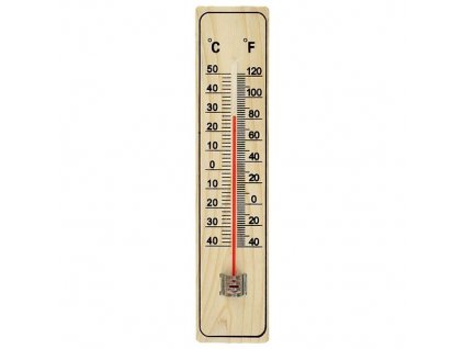 Teploměr TMM-032 Woody, 220x50x13 mm, dřevěný
